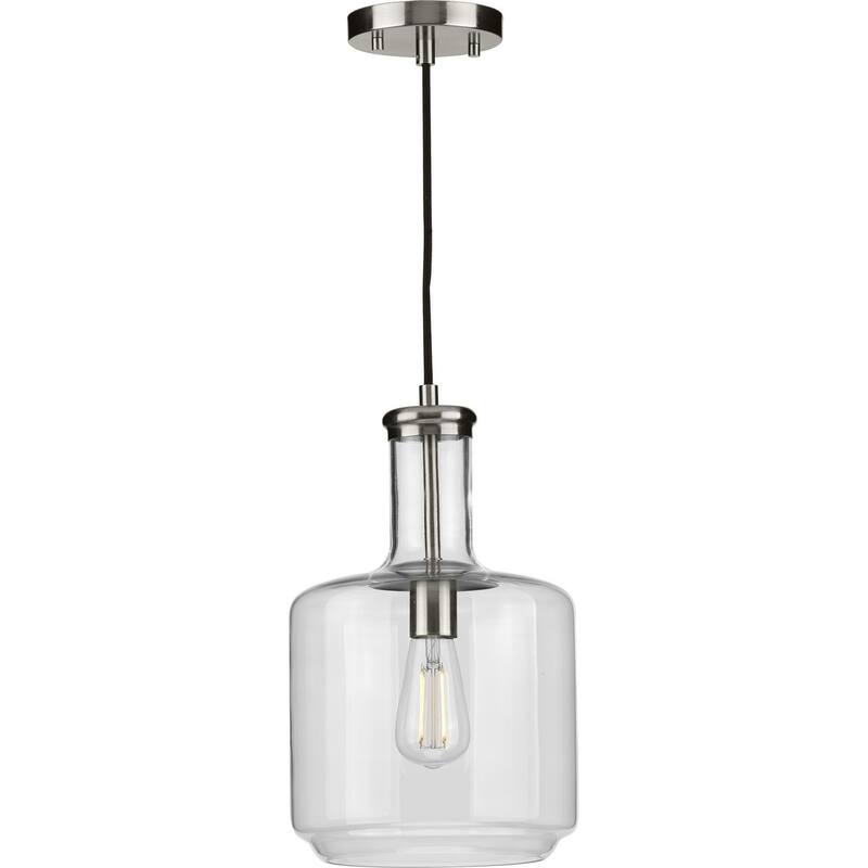 Latrobe Collection Brushed Nickel One-Light Pendant - 17.320" x 19.690" x 17.320"
