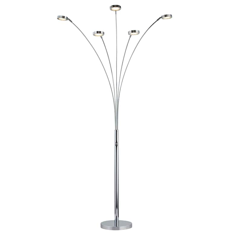 Etherium 73" Led 5-Arched Floor Lamp With Touch Dimmer - 73