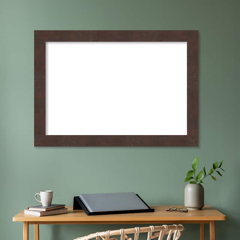 Amanti Art Wildwood Brown Framed Dry Erase Magnetic Board