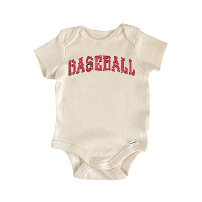Baseball - Baby Boy Girl Clothes Bodysuit Funny Cute - White - 6-9M