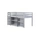 preview thumbnail 10 of 18, Twin Size Low Loft Bed with 3 Drawers,Shelf Cabinet and Pull Out Desk