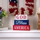 preview thumbnail 11 of 14, Glitzhome Patriotic/July 4th Free Standing Block Table Decor