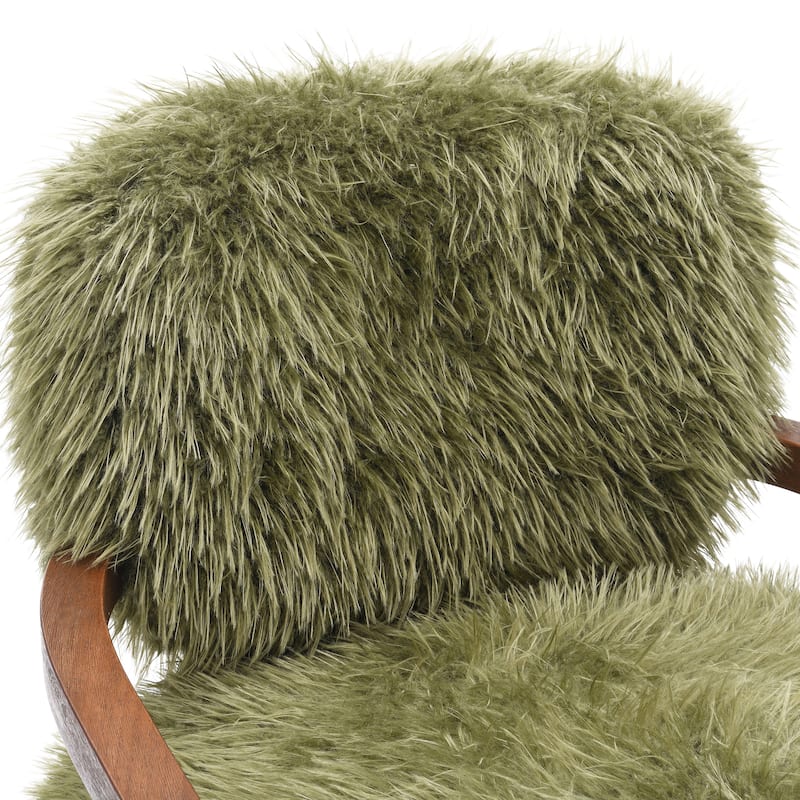 Furniture of America Lumir Modern 28-inch Faux Fur Accent Arm Chair