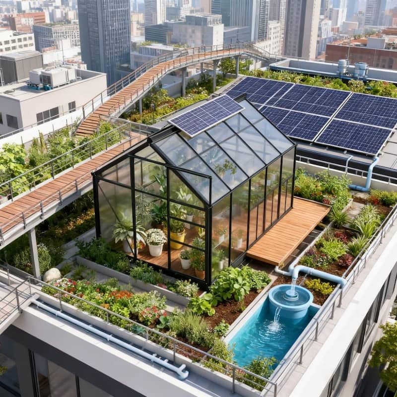 GDFStudio - Aluminum Walk-In Polycarbonate Greenhouse with Vent