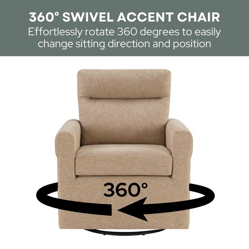 Convenience Concepts Take a Seat Olivia Swivel Accent Armchair