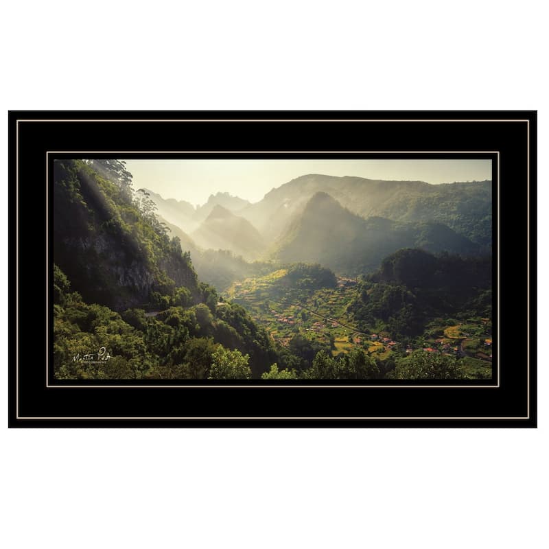 TrendyDecor4U Traditional "Land of the Hobbits" Framed Print Wall Art by Martin Podt