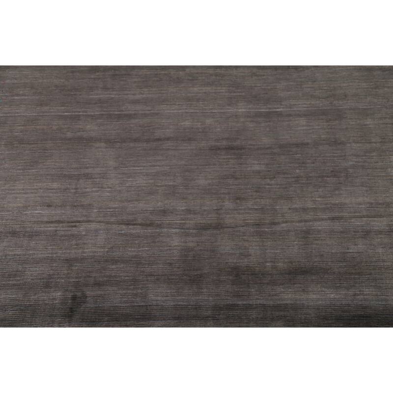 Striped Gabbeh Square Area Rug Handmade Wool Carpet - 9'10"x 9'7"