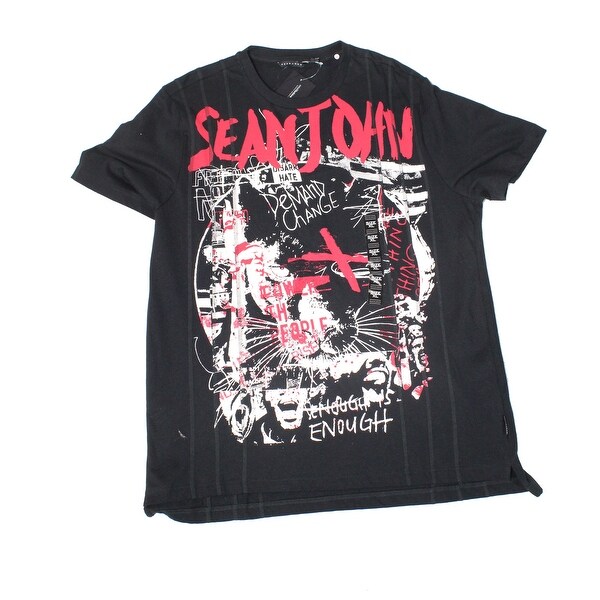 black and red graphic tee mens