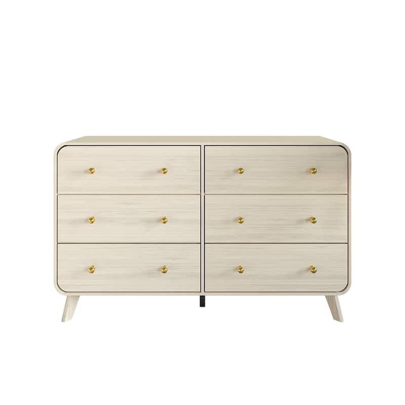 CraftPorch Contemporary 6-Drawers Dresser - Natural