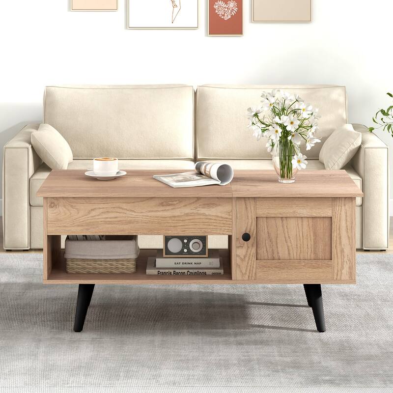 Costway Lift Top Coffee Table with Storage Hidden Compartment Cabinet - See Details