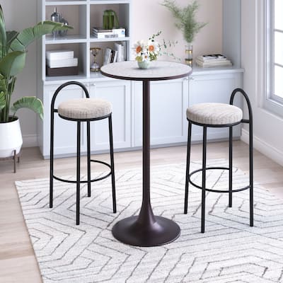 Bite Bar Table Gray & Bronze