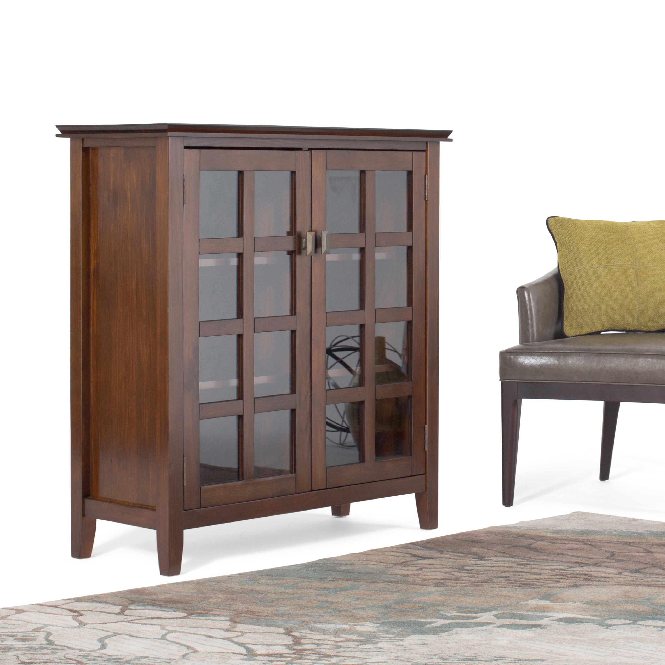 WYNDENHALL Stratford Solid Wood Transitional Medium Storage Cabinet - 38"w x 16.1"d x 40.6" h