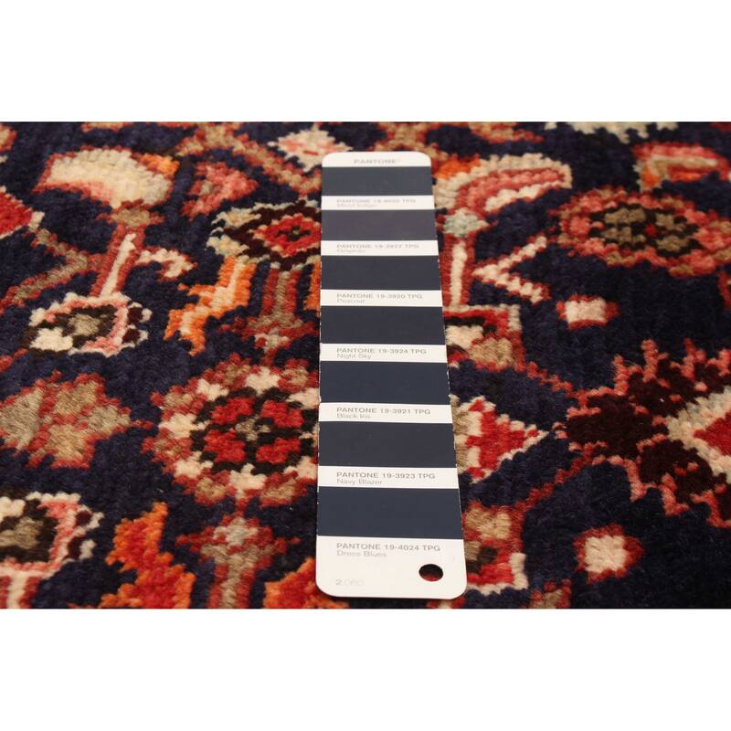 ECARPETGALLERY Hand-knotted Andelz Navy Wool Rug - 3'5 x 9'11