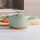 preview thumbnail 2 of 3, BergHOFF Balance Non-stick Ceramic Stockpot 8", 3.3qt. With Glass Lid, Recycled Aluminum, Sage
