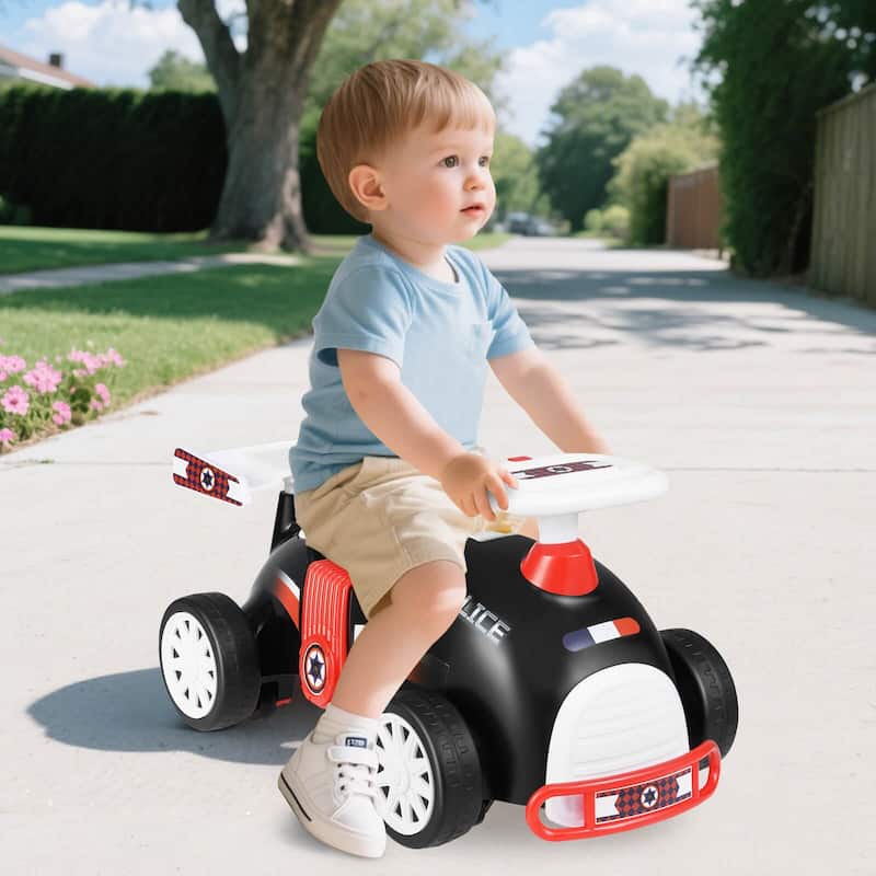 Costway Kids Ride On Push Car with Music Under-Seat Storage Universal