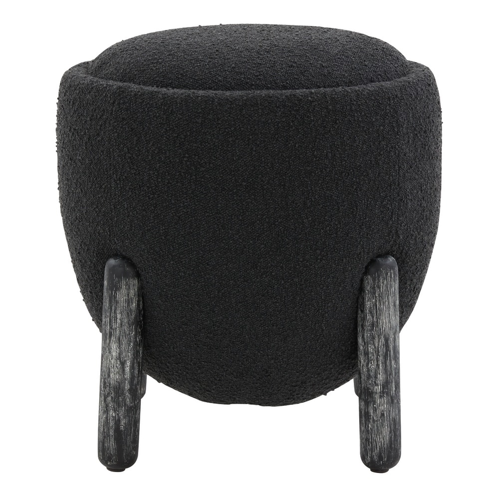 SAFAVIEH Couture Techiya Upholstered Ottoman (Fully Assembled) - 18 In W x 18 In D x 20 In H - 18Wx18Dx20H