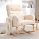 preview thumbnail 159 of 185, HOMYKA 28" Wide Rocking Chair for Nursery with Solid Wood Leg Beige-Bear