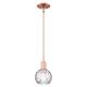 Option Clear Water Glass / Antique Copper