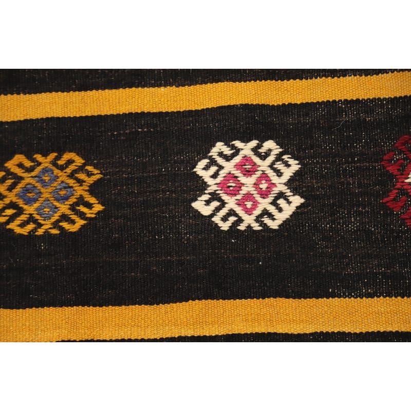 Hand Woven Oriental 100% Wool Carpet Southwestern Tribal Multi-Colored Kilim Area Rug - 10' 1'' X 6' 5''
