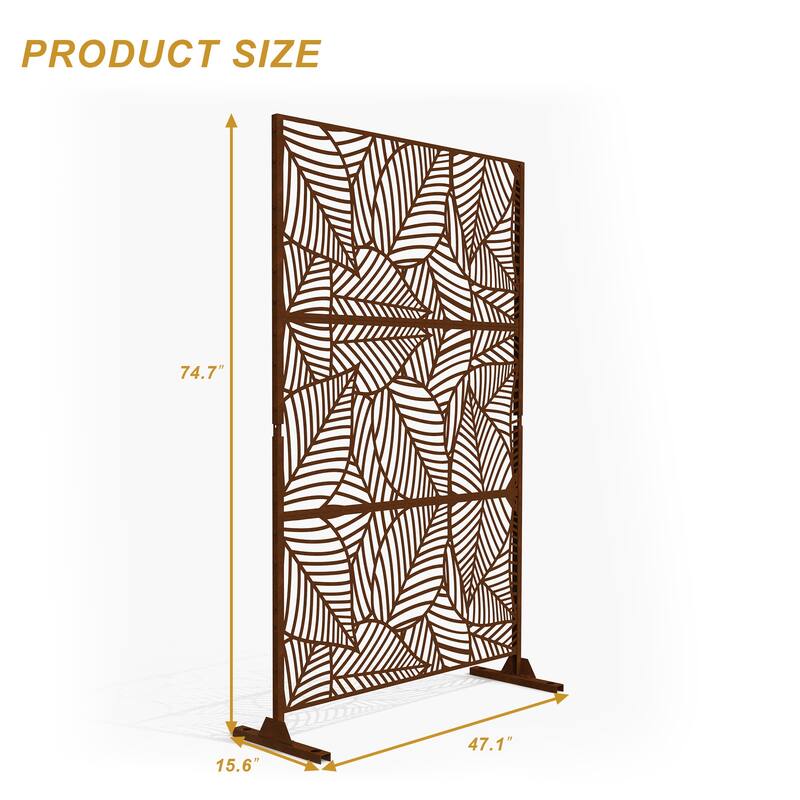 Outdoor Free Standing Metal Privacy Screen