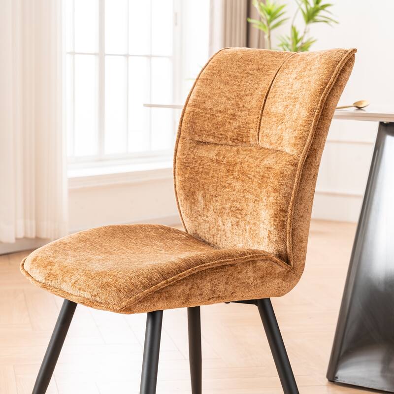Dining Chairs Set of 2, Armless Kitchen Chairs, Soft Cushion