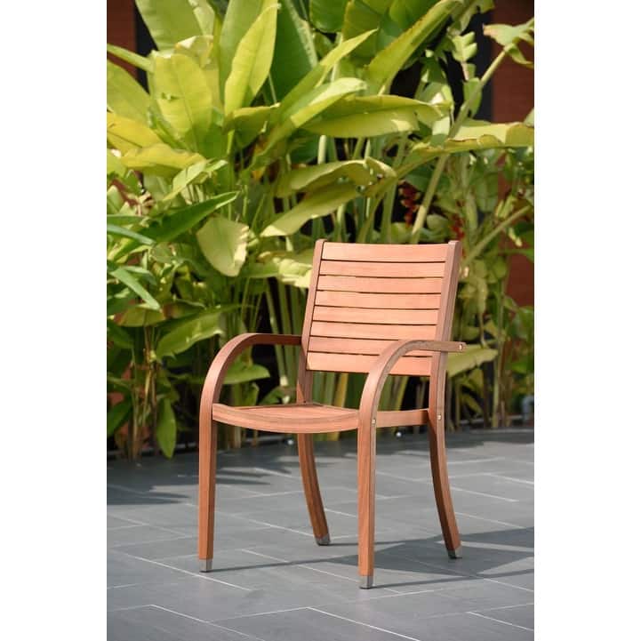 9pc FSC Certified Wood Outdoor Patio Dining Set - 9 Piece