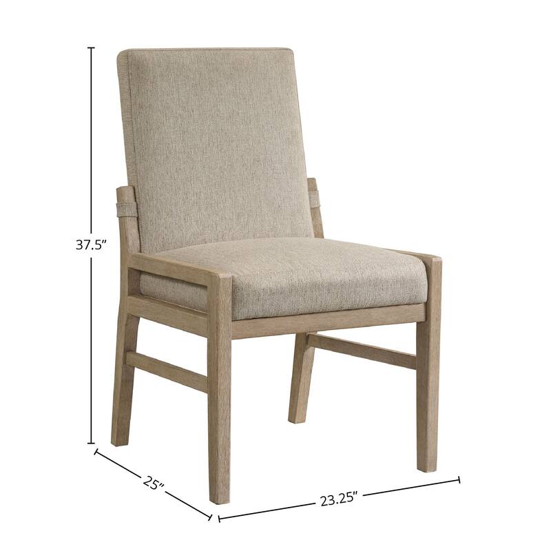 Nash Hardwood Upholstered Dining Chair, Weathered Sand
