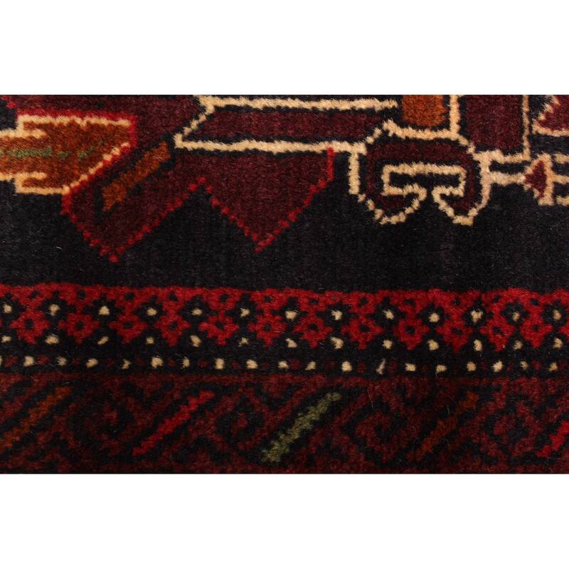 ECARPETGALLERY Hand-knotted Teimani Black Wool Rug - 2'9 x 4'4