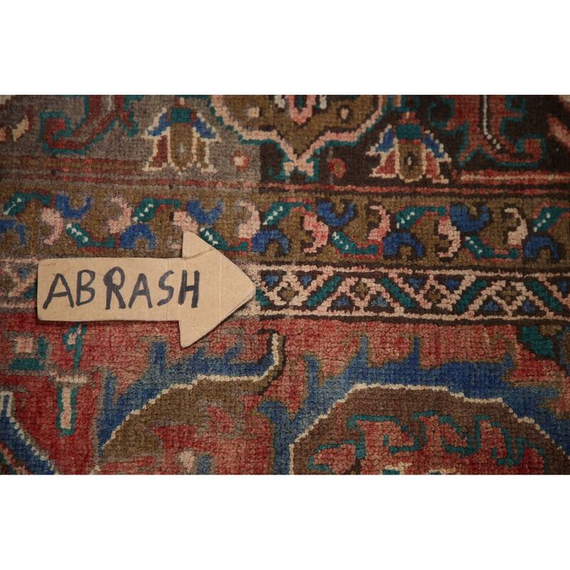Hand Knotted Oriental 100% Wool Carpet Traditional Medallion Red Heriz Area Rug - 11' 2'' X 8' 3''