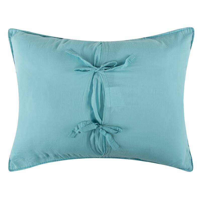 Lewi King Pillow Sham, 20 x 36, Bright Colorful Floral Pattern, Cotton