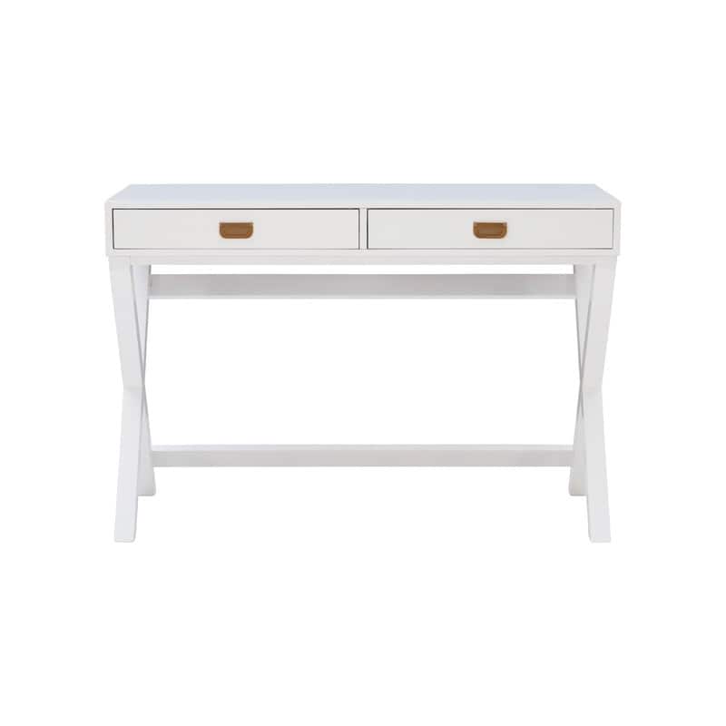 Poppy White X-base Writing Desk