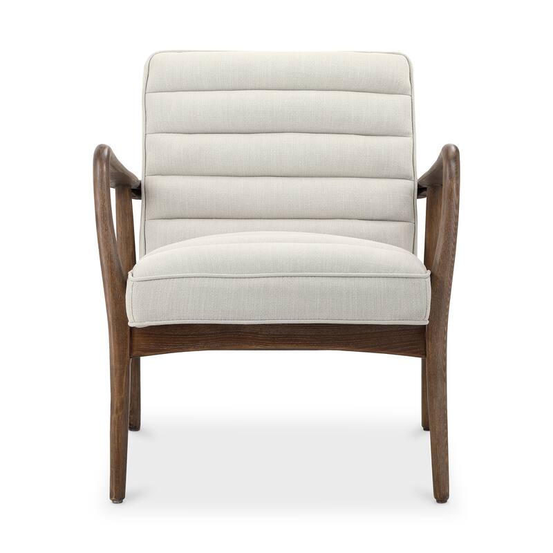 Aurelle Home Ash Wood and Upholstery Arm Chair - 30" wide x 27" deep