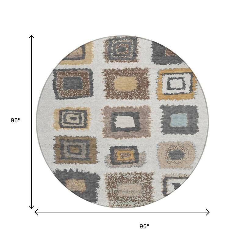 HomeRoots Geometric Transitional Rectangle Outdoor Rug