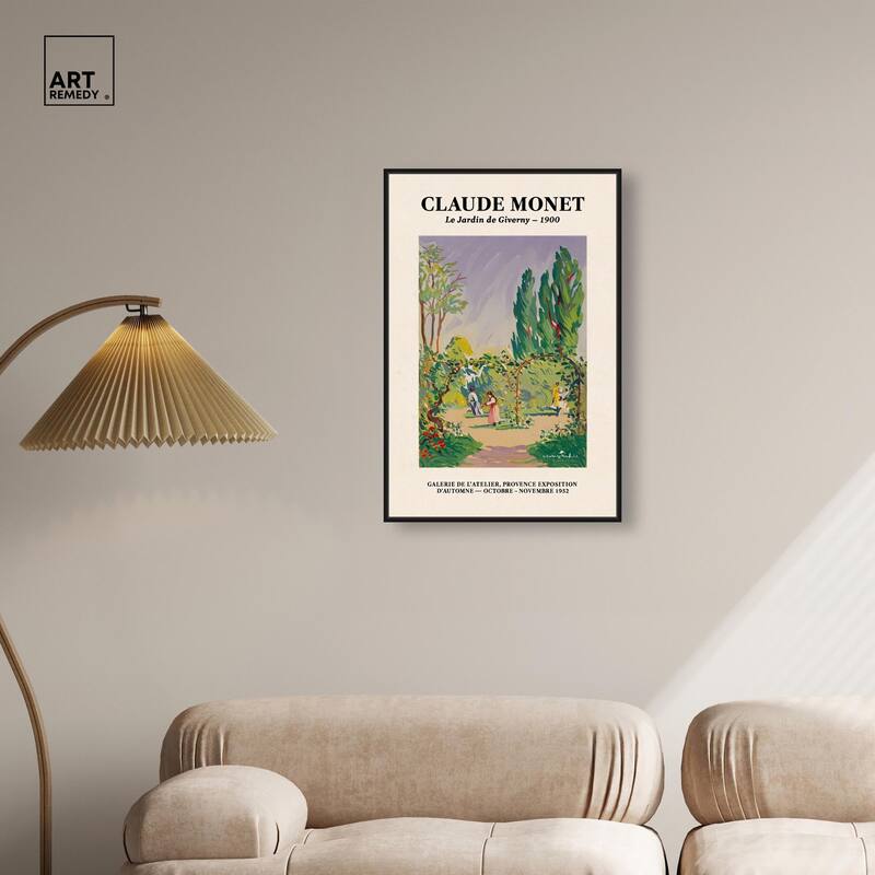 Garden at Giverny Canvas by Art Remedy