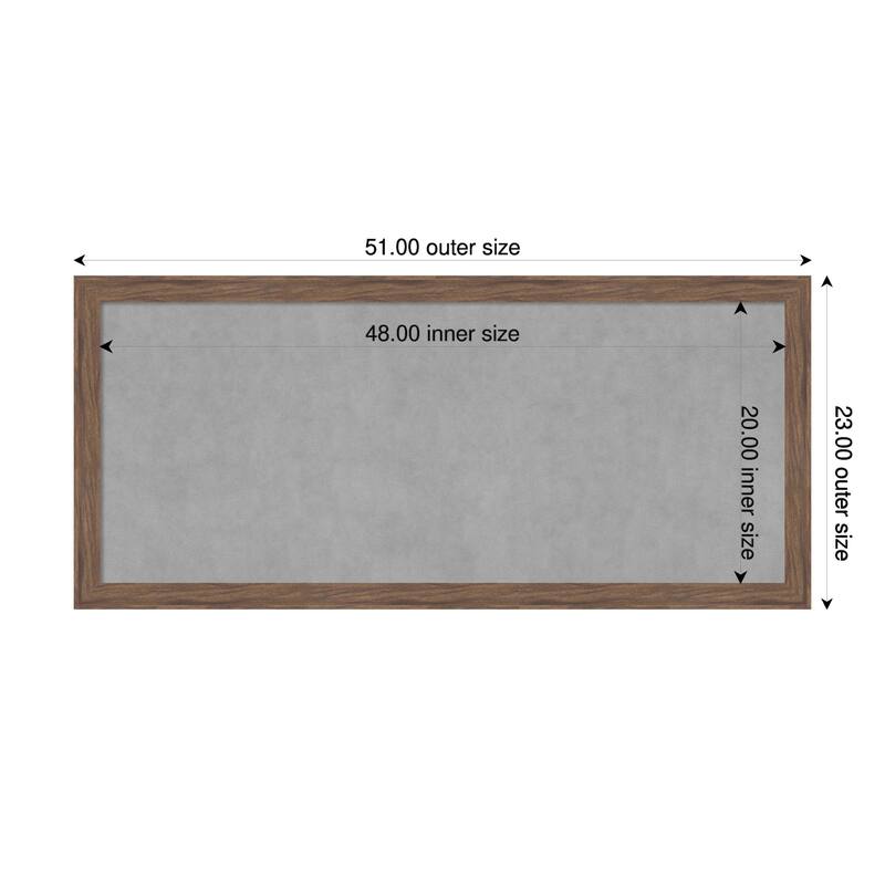 Amanti Art Pia Medium Brown Narrow Framed - 51 x 23 in