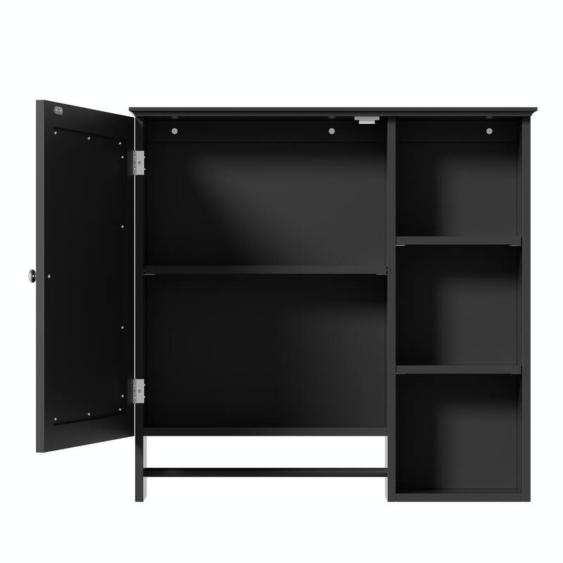 Wall-Mounted Bathroom Storage Cabinet with Large Mirror Door