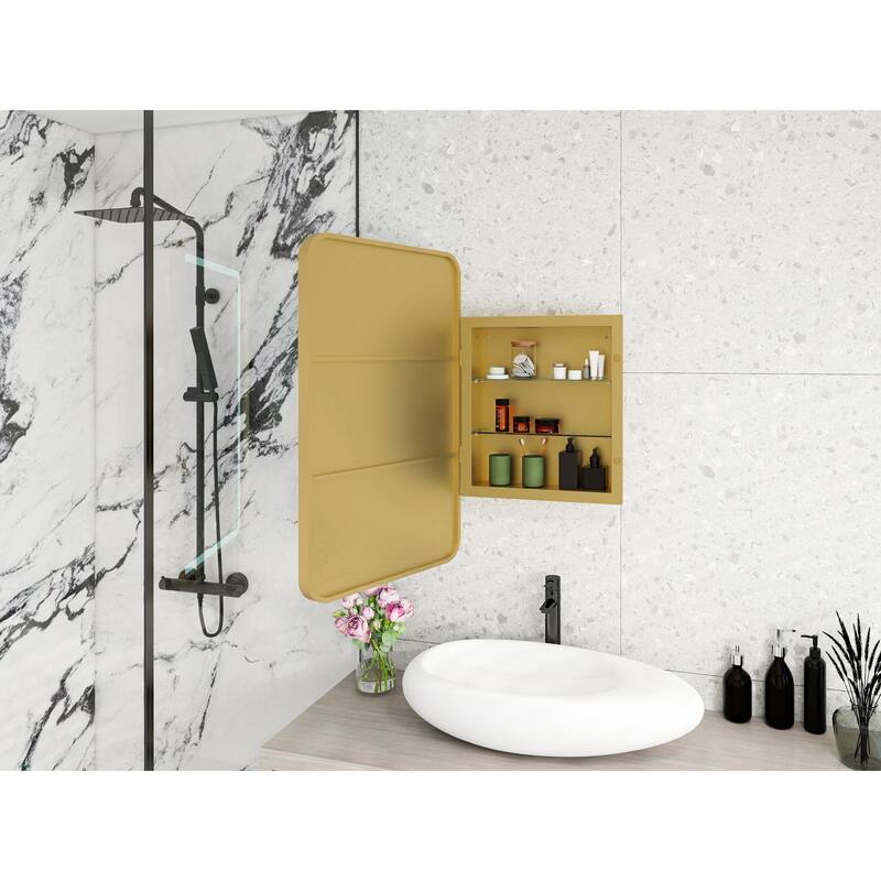 Rectangle Medicine Cabinet Mirror Bathroom Mirror with Storage