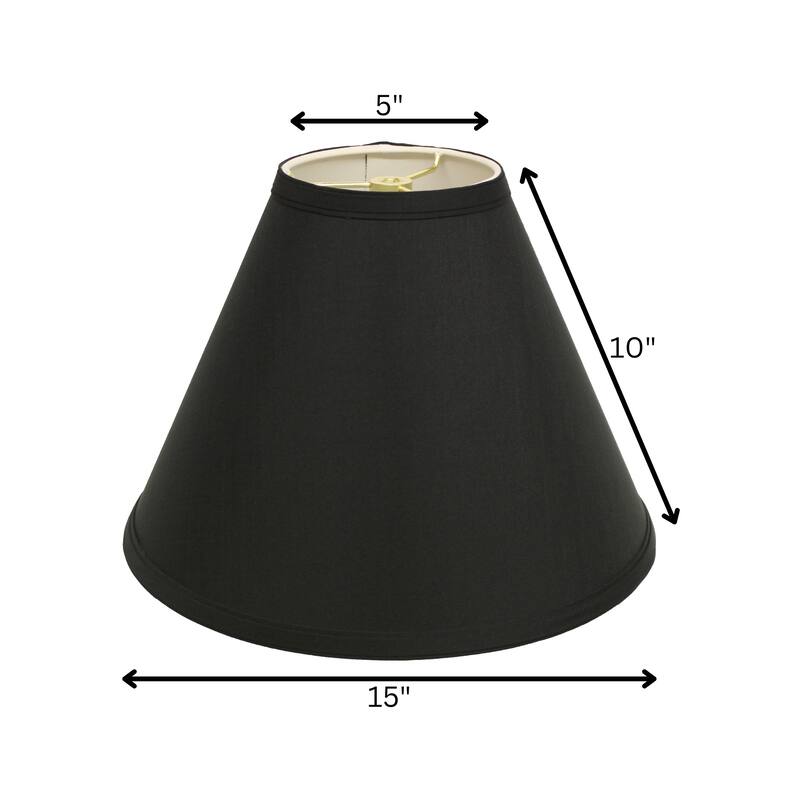 Deep Cone Hardback Lampshade with Washer Fitter, Black