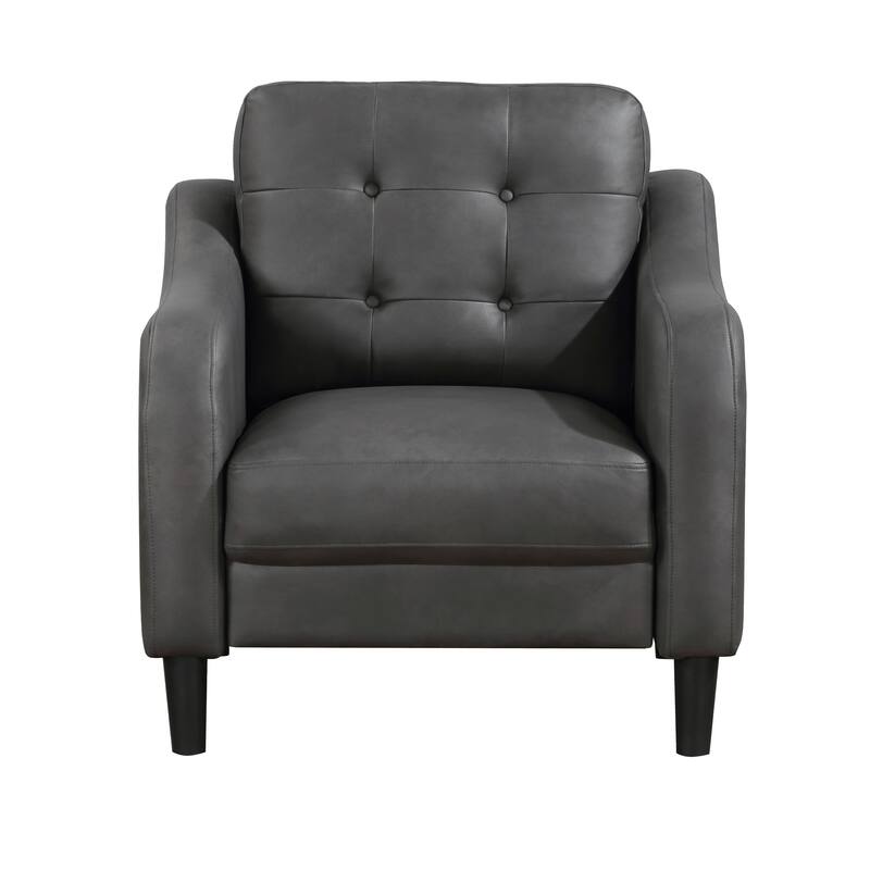 Reagan Polished Microfiber Living Room Tufted Club Chair