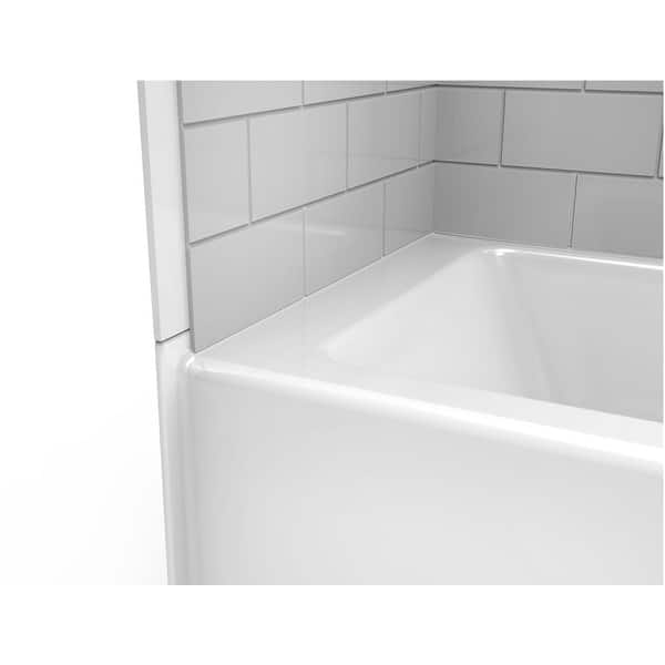 Shop Jacuzzi Lns6632 Blx Xxx Linea 66 Three Wall Alcove Acrylic Soaking White Overstock 25645440