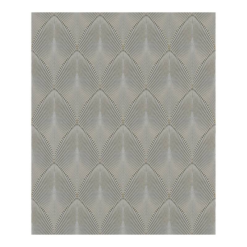 Rasch Tirsuli Grey Ogee Wallpaper - 20.5 x 396 x 0.025