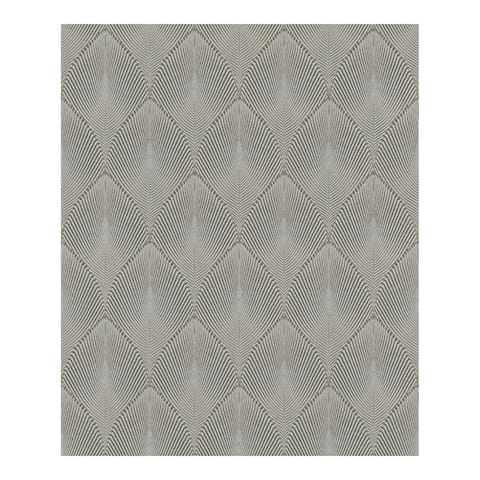 Tirsuli Grey Ogee Wallpaper - 20.5 x 396 x 0.025