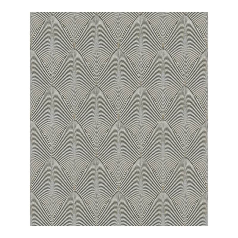 Rasch Tirsuli Grey Ogee Wallpaper - 20.5 x 396 x 0.025