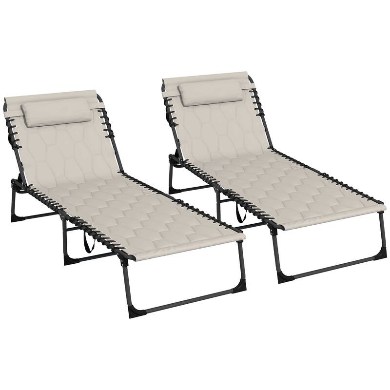 Adjustable foldable recliner with cushion and pillow two-piece set
