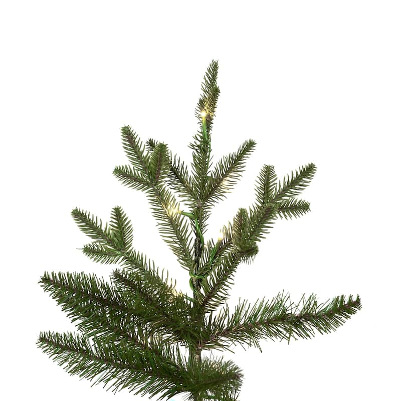 Vickerman 7.5' x 48" Kamas Fraser Fir Artificial Christmas Tree, Warm White Low Voltage 3MM LED Lights