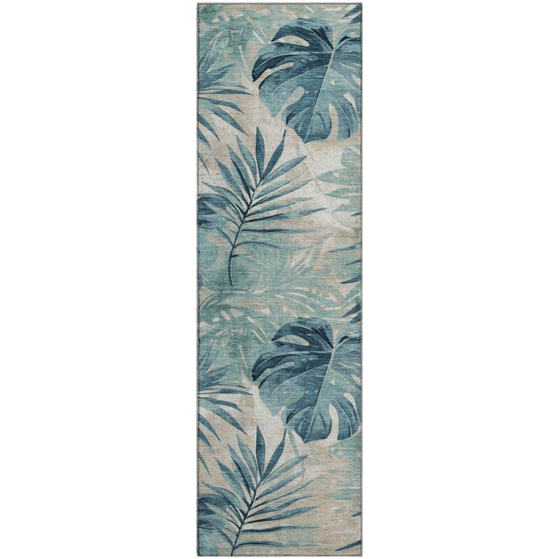 Premium Washable Super Soft Tropical Floral Mayfield Rug
