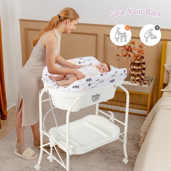 Changing table bathtub clearance