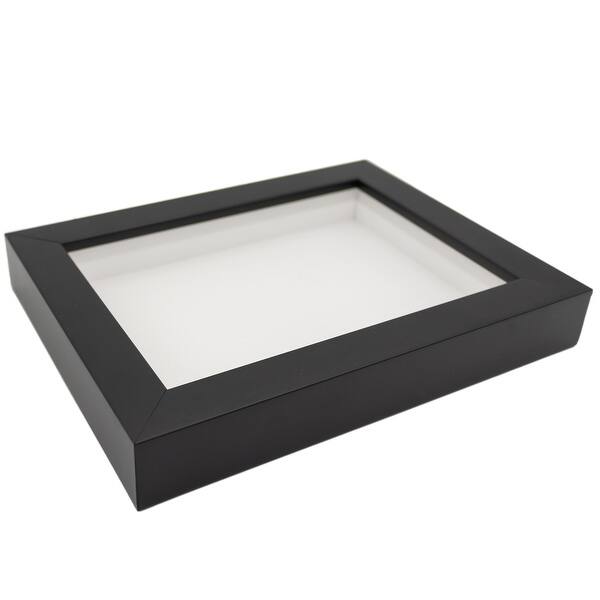 6x6 Shadowbox Wood Frames Black DEEP Shadow Box with a Display Depth