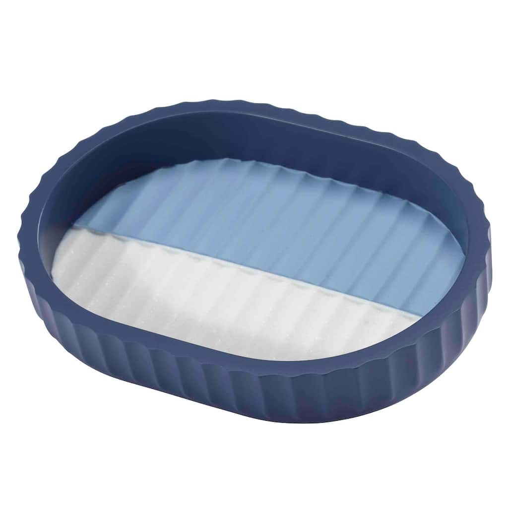 Izod Clubhouse Stripe Blue Soap Dish - Soap Dish