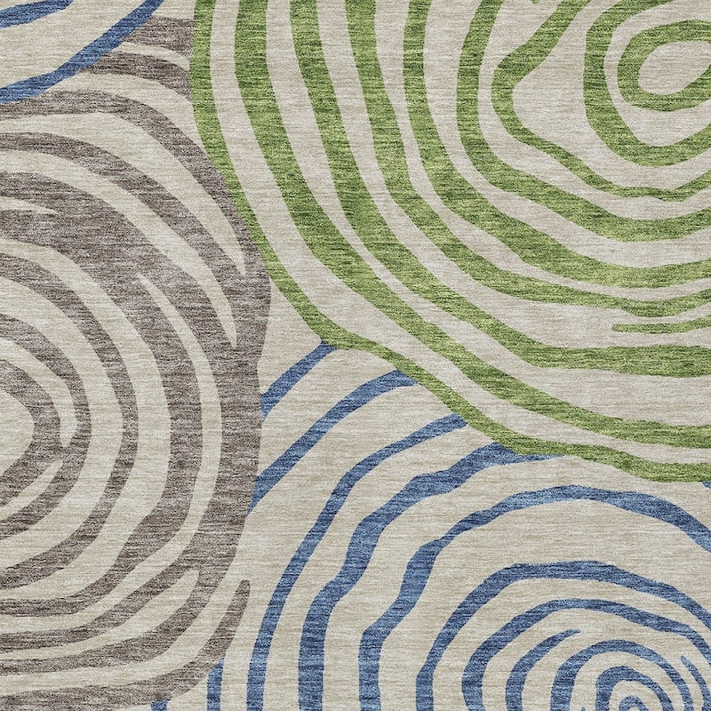 HomeRoots Abstract Transitional Rectangle Outdoor Rug